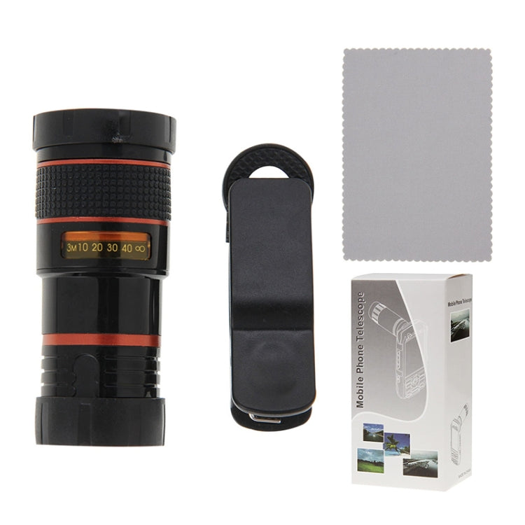 8X Zoom Telescope Telephoto Camera Lens with Clip