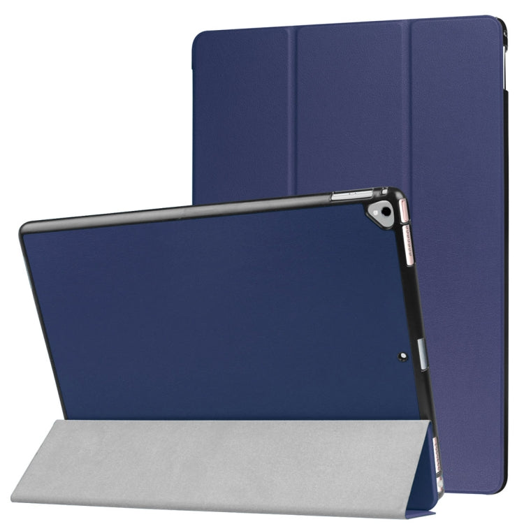 Custer Texture Horizontal Flip Smart Leather Case with 3-folding Holder  & Sleep / Wake-up Function for iPad ro 12.9 inch 2017 / 2015, For iPad Pro 12.9 inch