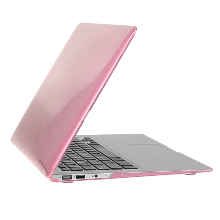 ENKAY for Macbook Air 11.6 inch (US Version) / A1370 / A1465 Hat-Prince 3 in 1 Crystal Hard Shell Plastic Protective Case with Keyboard Guard & Port Dust Plug(Pink)