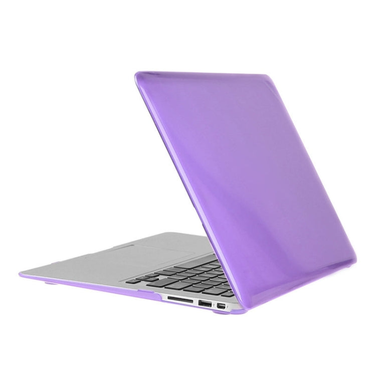 ENKAY for Macbook Air 11.6 inch (US Version) / A1370 / A1465 Hat-Prince 3 in 1 Crystal Hard Shell Plastic Protective Case with Keyboard Guard & Port Dust Plug(Purple)