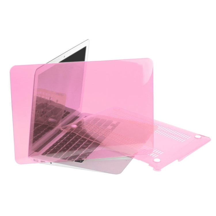 ENKAY for Macbook Air 13.3 inch (US Version) / A1369 / A1466 Hat-Prince 3 in 1 Crystal Hard Shell Plastic Protective Case with Keyboard Guard & Port Dust Plug(Pink)