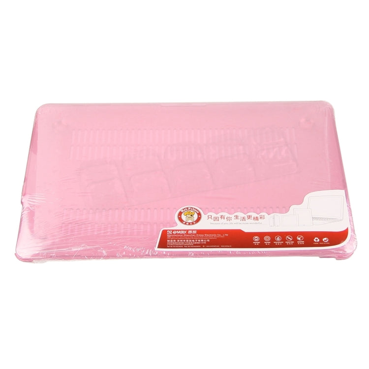 ENKAY for Macbook Air 13.3 inch (US Version) / A1369 / A1466 Hat-Prince 3 in 1 Crystal Hard Shell Plastic Protective Case with Keyboard Guard & Port Dust Plug(Pink)