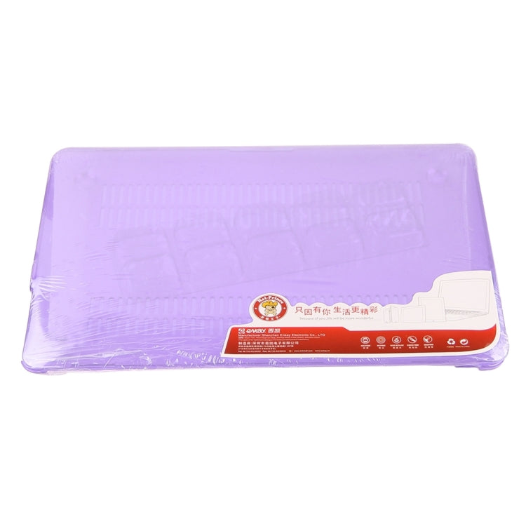ENKAY for Macbook Air 13.3 inch (US Version) / A1369 / A1466 Hat-Prince 3 in 1 Crystal Hard Shell Plastic Protective Case with Keyboard Guard & Port Dust Plug(Purple)