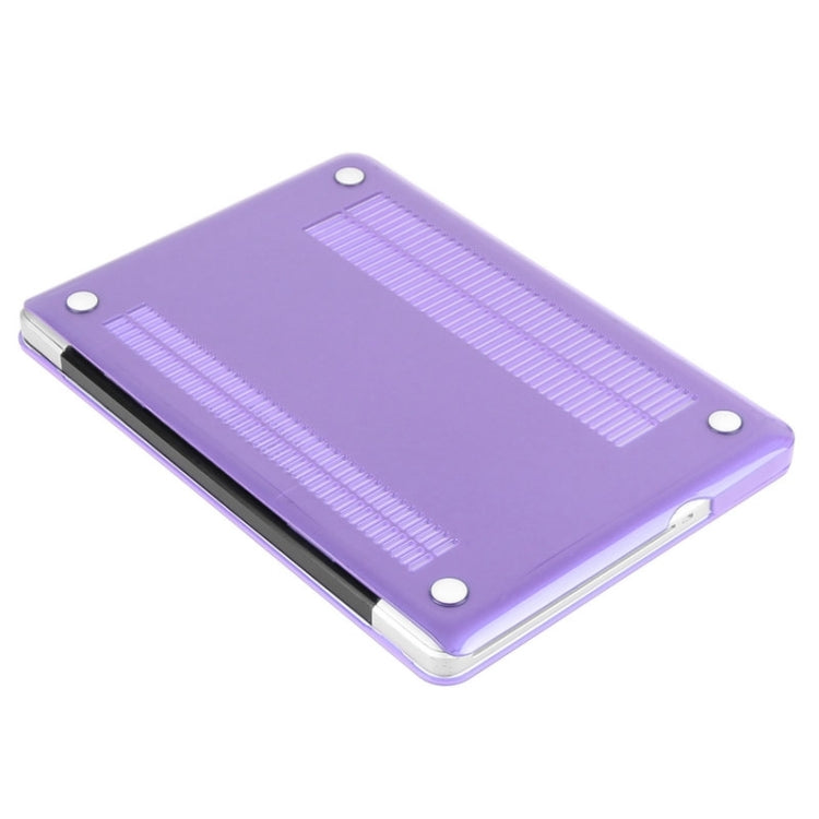 ENKAY for Macbook Pro 15.4 inch (US Version) / A1286 Hat-Prince 3 in 1 Crystal Hard Shell Plastic Protective Case with Keyboard Guard & Port Dust Plug(Purple)