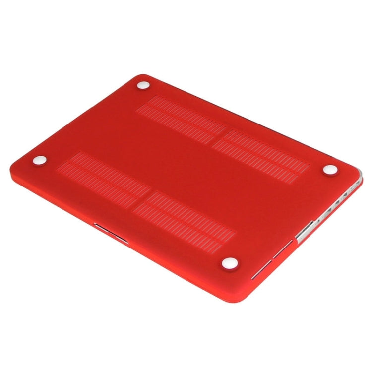 ENKAY for Macbook Pro Retina 15.4 inch (US Version) / A1398 Hat-Prince 3 in 1 Frosted Hard Shell Plastic Protective Case with Keyboard Guard & Port Dust Plug(Red)
