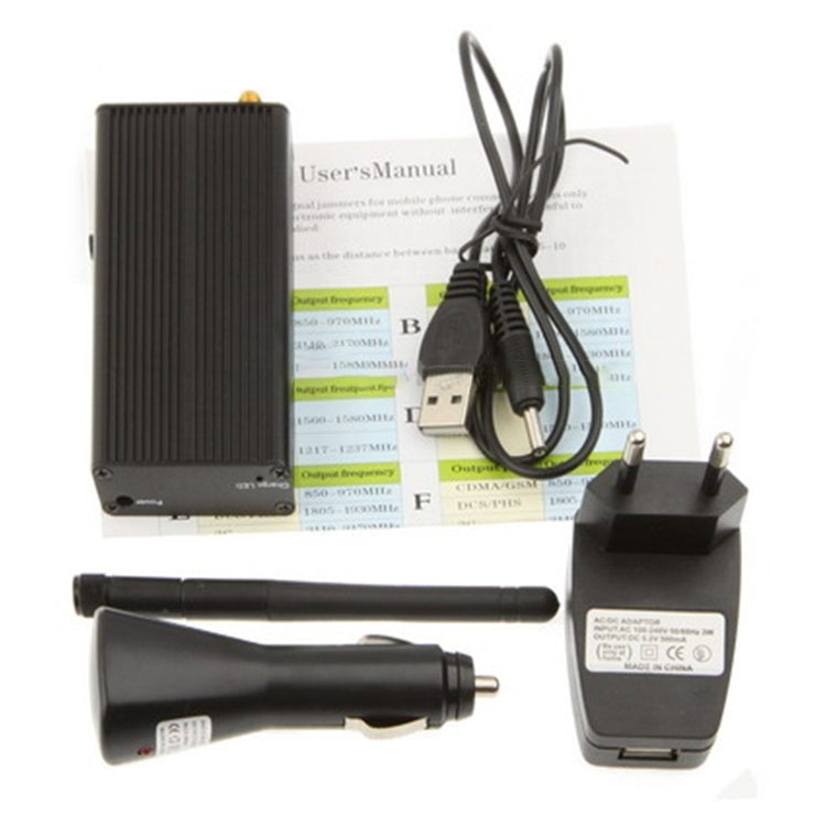 101B Black, Mini Portable WiFi/2.4G Signal Jammer (Coverage: 5~10 meters) [THIS ITEM WILL NOT SHIPPED TO USA]
