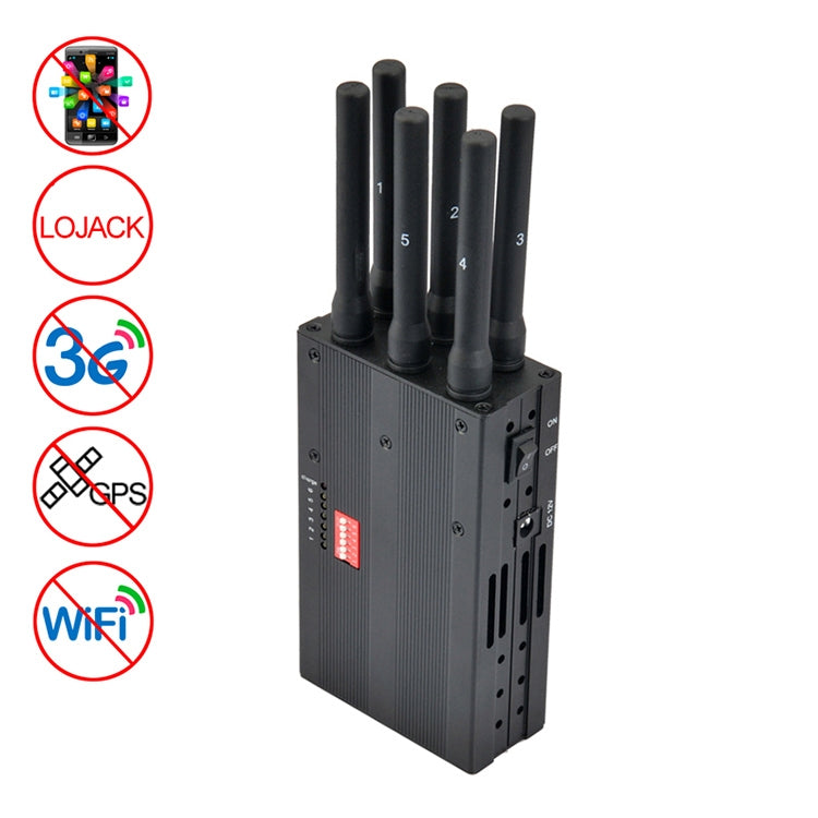 GSM / CDMA / DCS / PCS / 3G / Wifi / GPS / LOJACK Mobile Phone Signal  Breaker / Jammer / Isolator, Coverage: 20meters (JAX-121A-6C). [THIS ITEM WILL NOT SHIPPED TO USA]