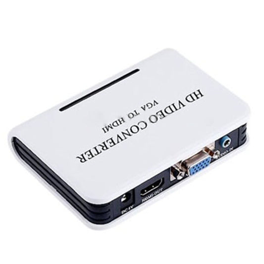 1080P Audio VGA to HDMI HD HDTV Video Converter, VGA to HDMI (White)