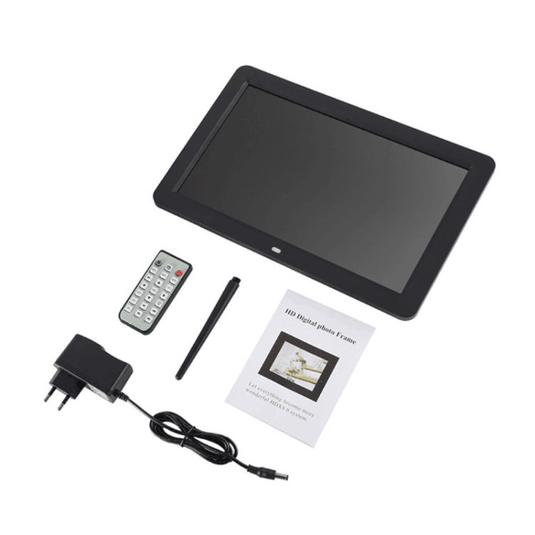 12.0 Inch LED Display Multi-media Digital Photo Frame with Holder / Music & Movie Player / Remote Control Function, Support USB / SD, Built in Stereo Speaker, 12.0 Inch
