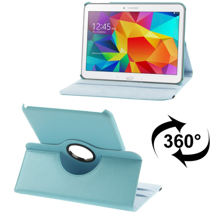 360 Degree Rotatable Litchi Texture Leather Case with 2-angle Viewing Holder for Samsung Galaxy Tab 4 10.1 / SM-T530 / T531 / T535