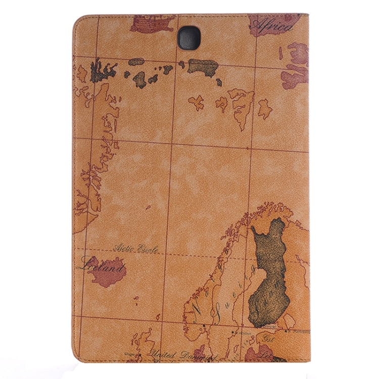 Map Pattern Leather Case with Holder & Card slots & Wallet for Galaxy Tab A 9.7 4G LTE / T555, Random Pattern Delivery, S-SCS-3633A, S-SCS-3633B, S-SCS-3633C