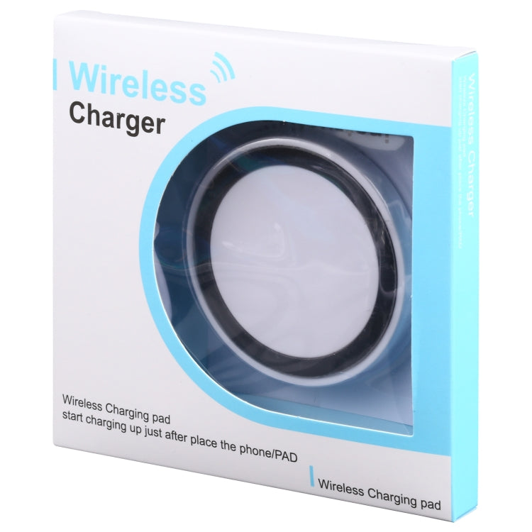 Universal QI Standard Round Wireless Charging Pad (White + Red), White, Black + White, Black + Orange, White + Black, Black + Blue, Black + Red, Grey+Black, White + Red