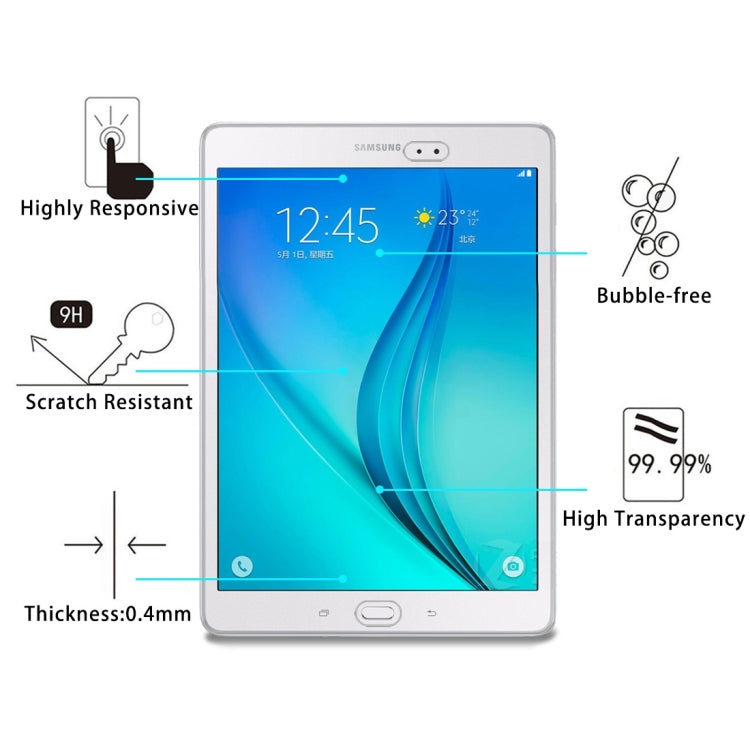 75 PCS For Galaxy Tab A 9.7 / T550 / T555 0.4mm 9H+ Surface Hardness 2.5D Explosion-proof Tempered Glass Film, For Galaxy Tab A 9.7 / T550（75 PCS）
