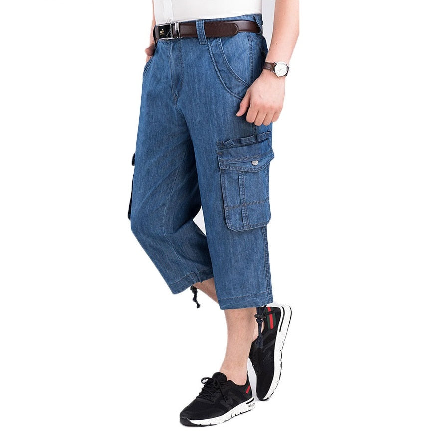 Jeans Shorts  Summer Breeches Multi Side Pocket Casual Bermuda