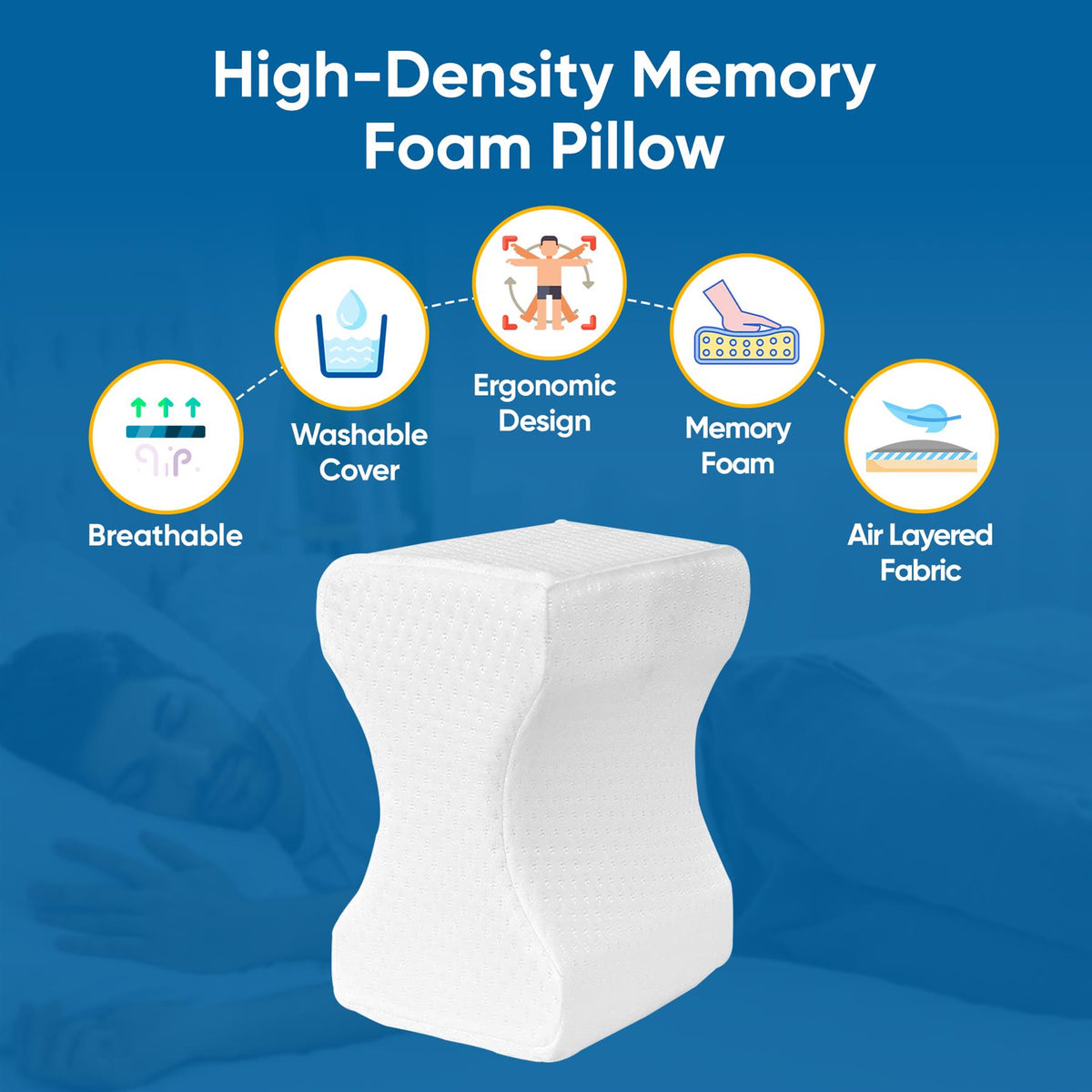 Memory Foam Ortho Leg PILLOW Support 5056157927474