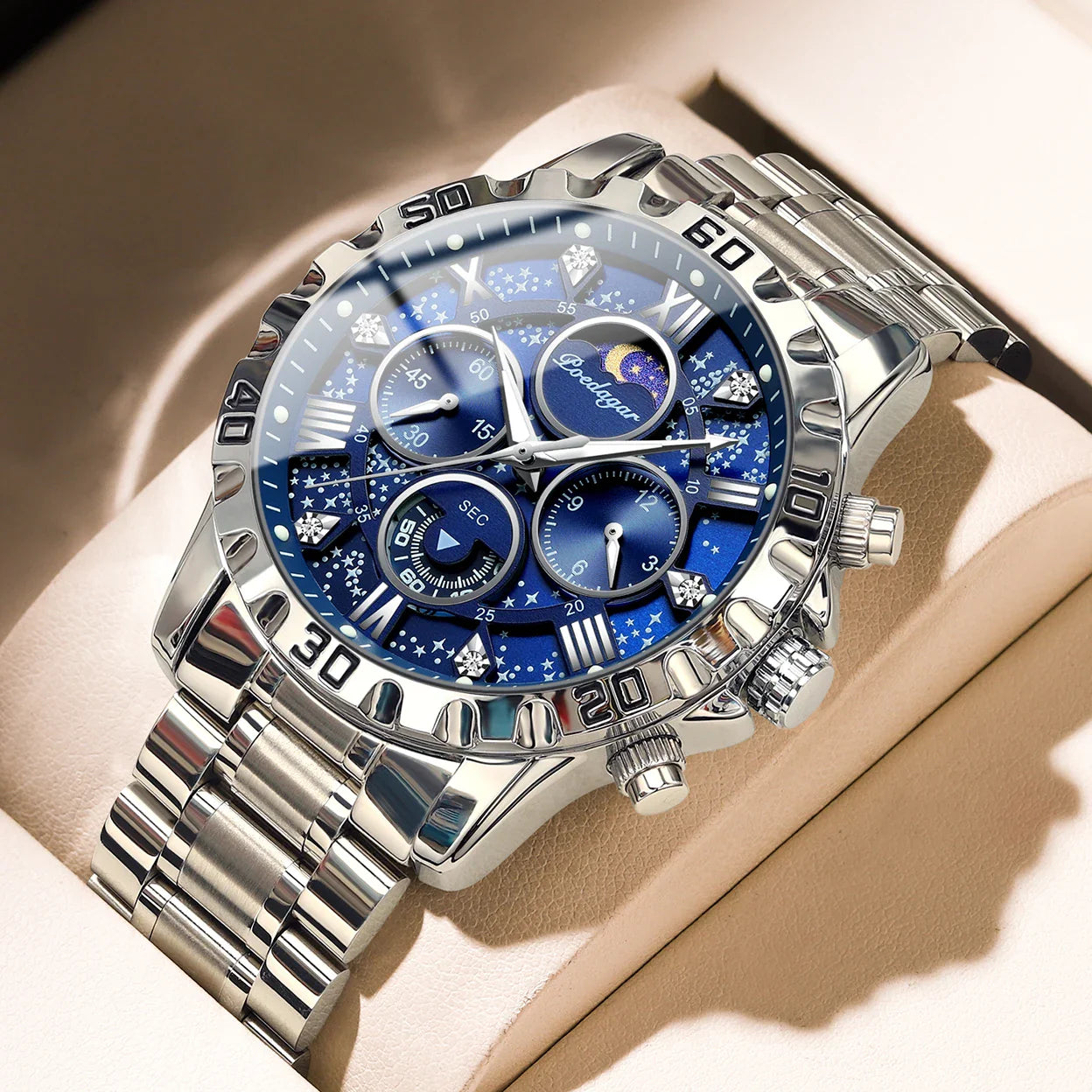 Luxury Watch for Man Quartz Sports Men Watch Waterproof Luminous Stainless Steel Chronograph Men's Watches Clock Reloj