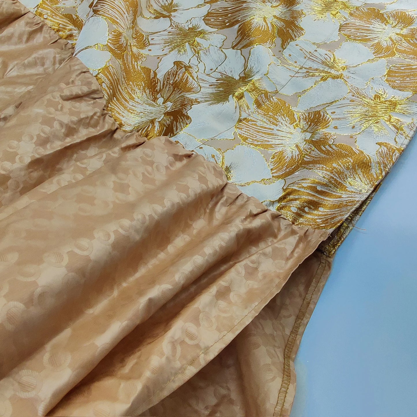 Gold Line African Women Brocade Boubou Dress Party Dashiki Embroidery With Bazin riche Decoration Nigerian Bride Wedding Robe