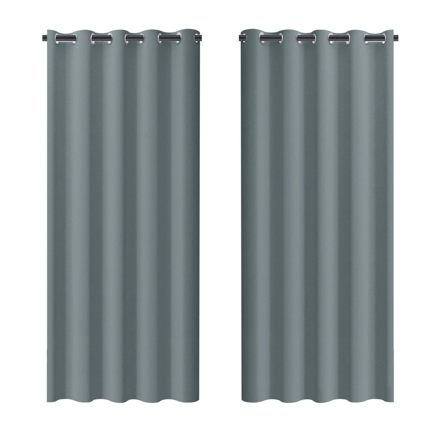 Blackout Curtains 2 Panels Thermal Insulated Grommet Darkening Drapes Solid Black Long Curtain for Bedroom Window Living Room