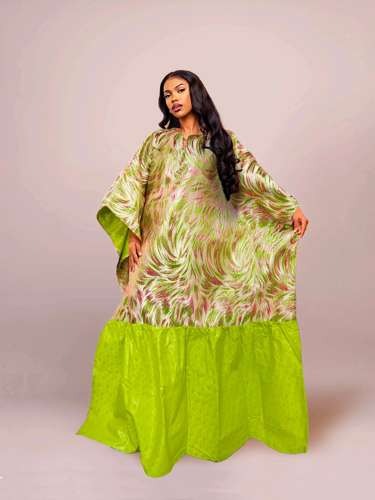 2025 New Arrival African Women Brocade Wedding Dress Dashiki Embroidery With Bazin riche Decoration Nigerian Bride Boubou Robe
