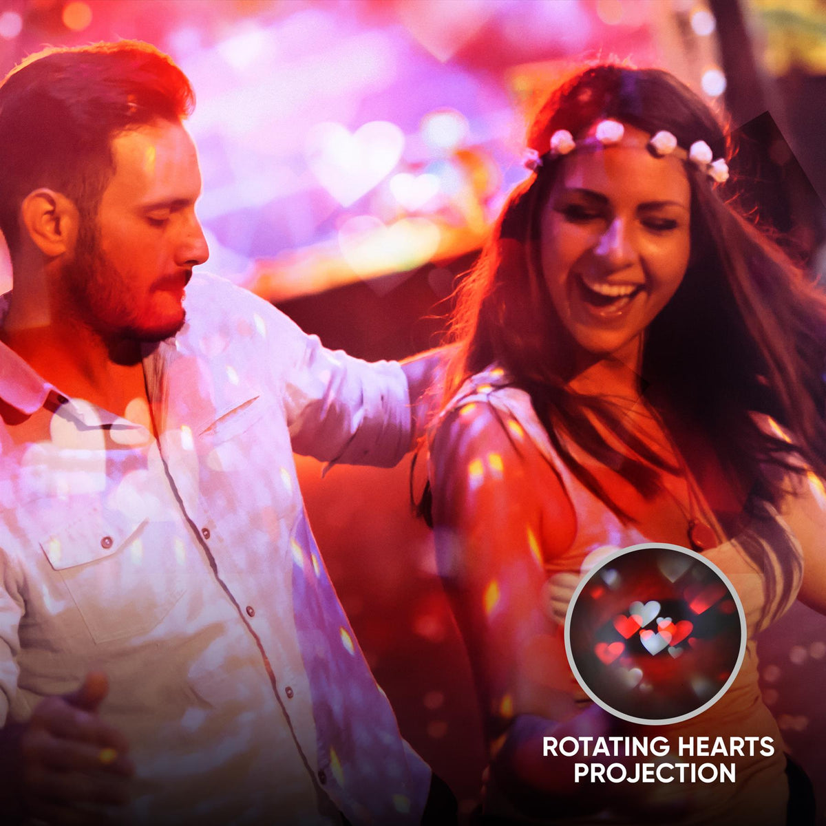 LED Projector Light Bulb Hearts