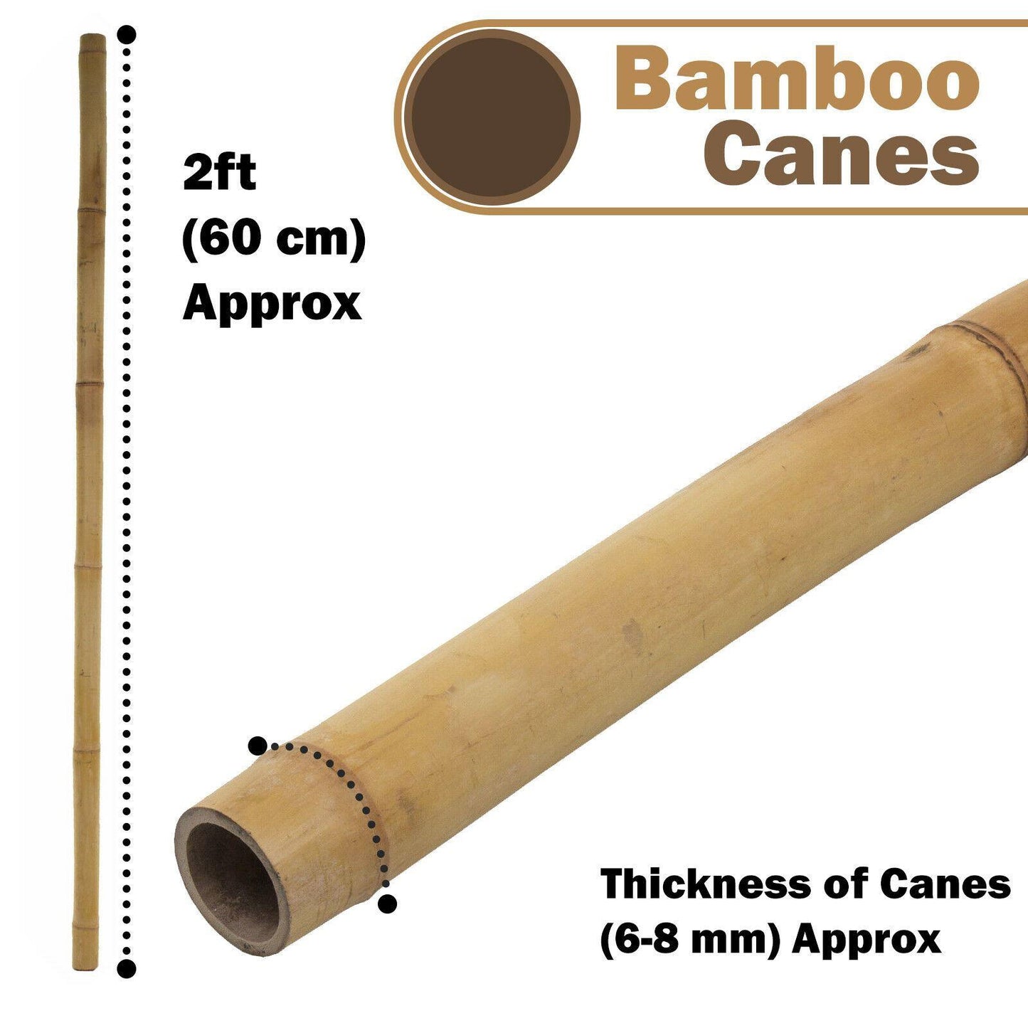 50 x 5FT Bamboo Canes 150 CM