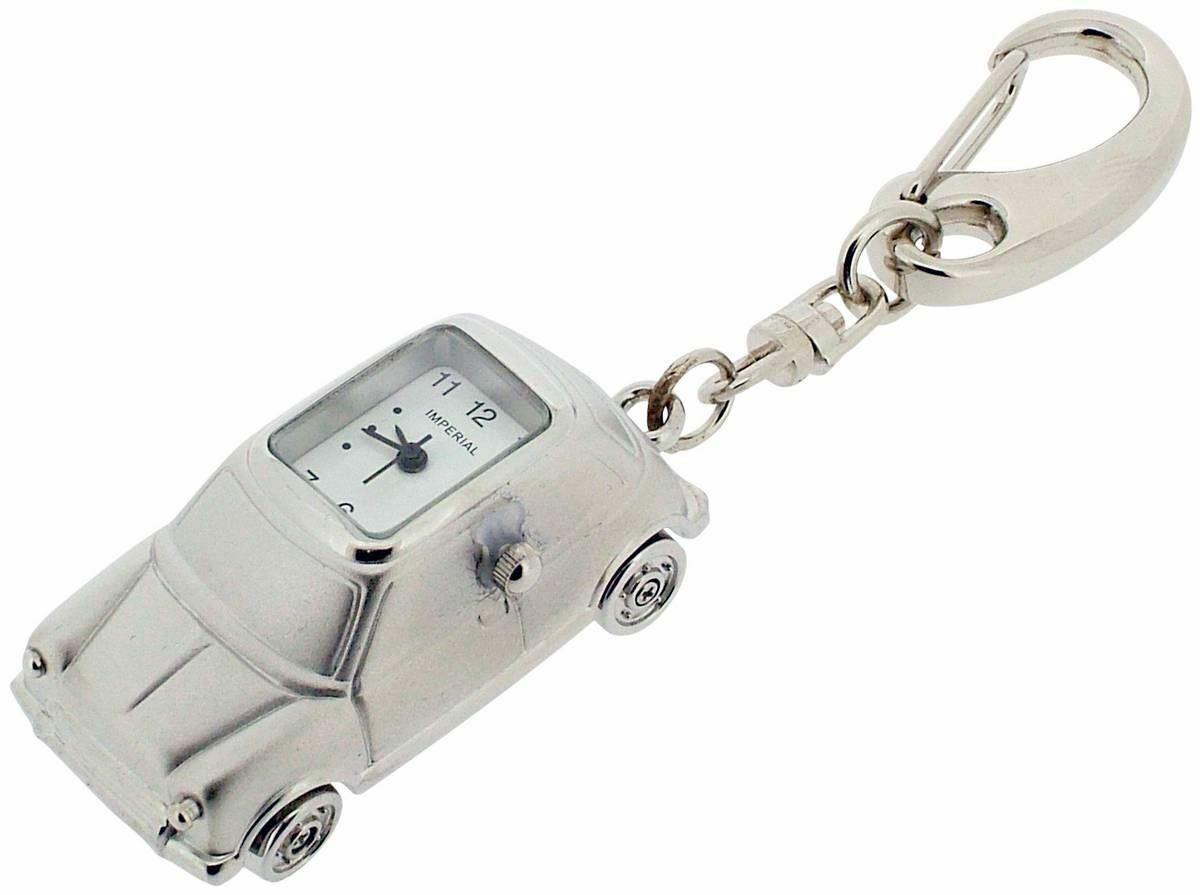 Imperial Key Chain Clock Mini Car Silver IMP732- CLEARANCE UNBOXED NEEDS RE-BATTERY