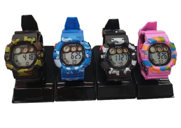 Polit Army Childrens Boys Sports Digital Waterproof Small Face assorted stlyes and colours varied watch