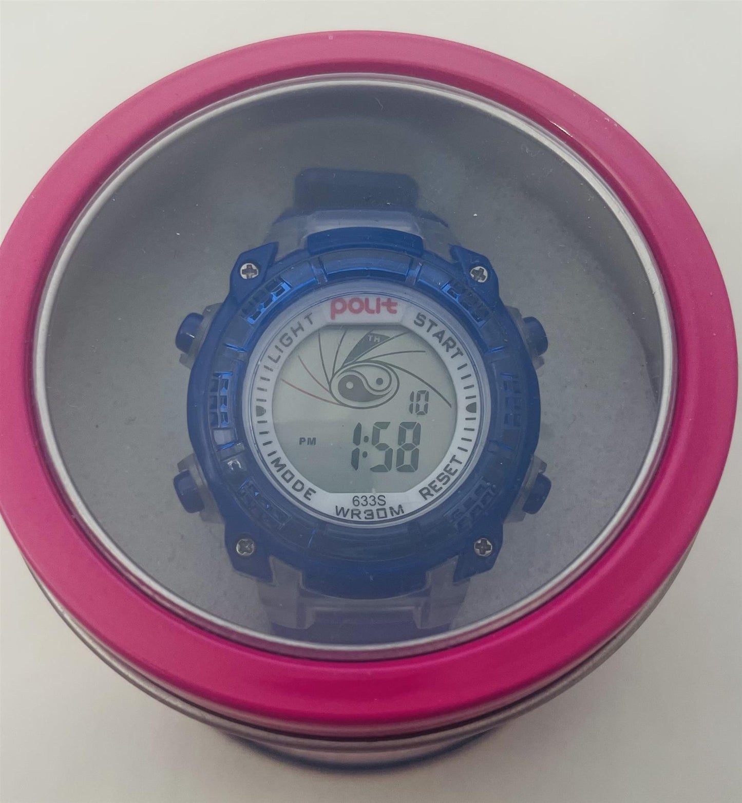 POLIT Childrens Disco Boys & Girls Digital watch in Tin, assorted stlyes and colours CW-0025