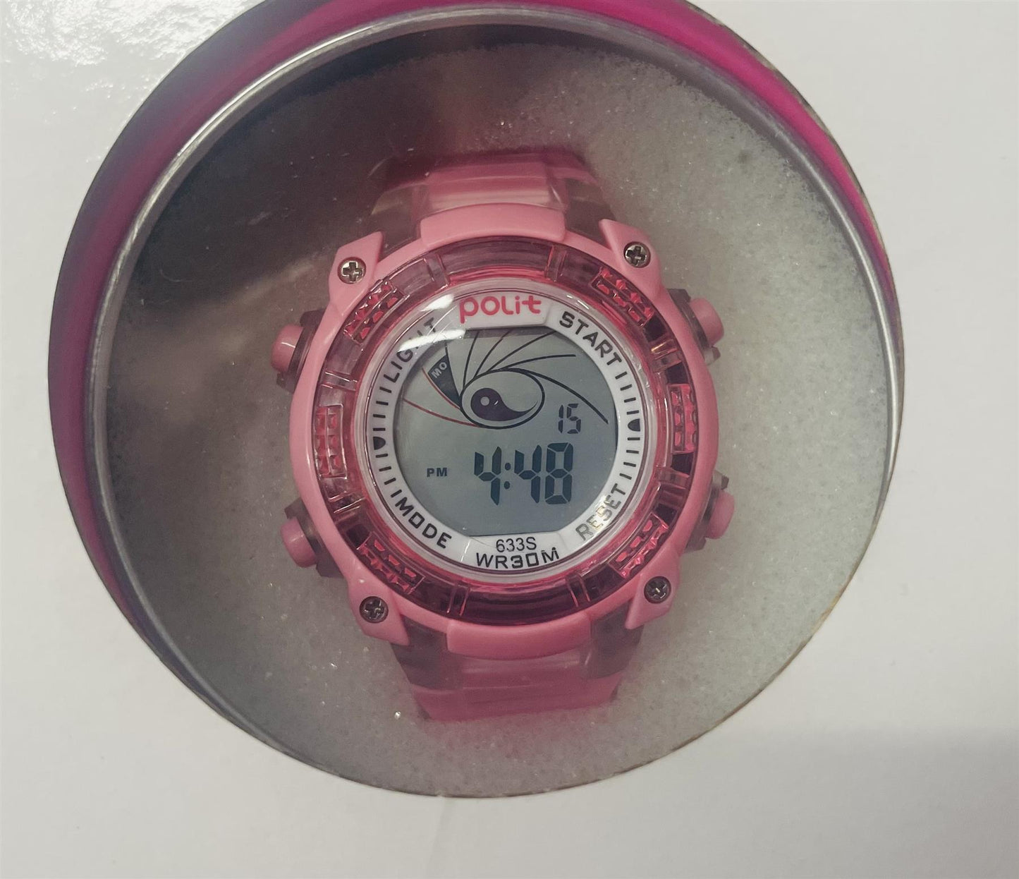 POLIT Childrens Disco Boys & Girls Digital watch in Tin, assorted stlyes and colours CW-0025