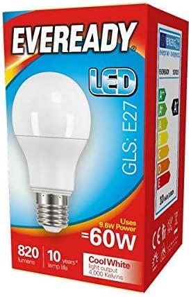 Eveready LED Bulb GLS ES 60w DL pk of 5
