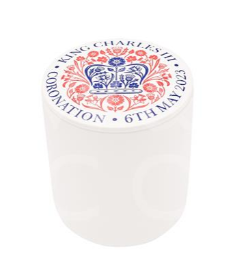 King Charles III Ceramic Candle 300ml Made In UK - Official Logo