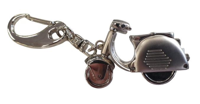 Imperial Key Chain Clock Scooter Silver IMP731- CLEARANCE NEEDS RE-BATTERY