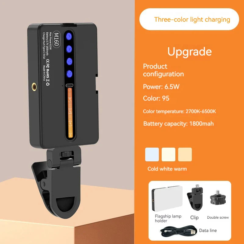 RGB LED Video Light 2700-6500K Handheld Photography Fill Lamp