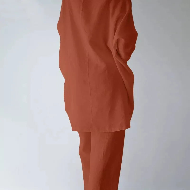 Fashion Short Sleeve Blouse Wide Leg Trousers Suits Vintage Summer Pant Sets Two Piece Sets Womens Loose Tracksuit Outifits 2025
