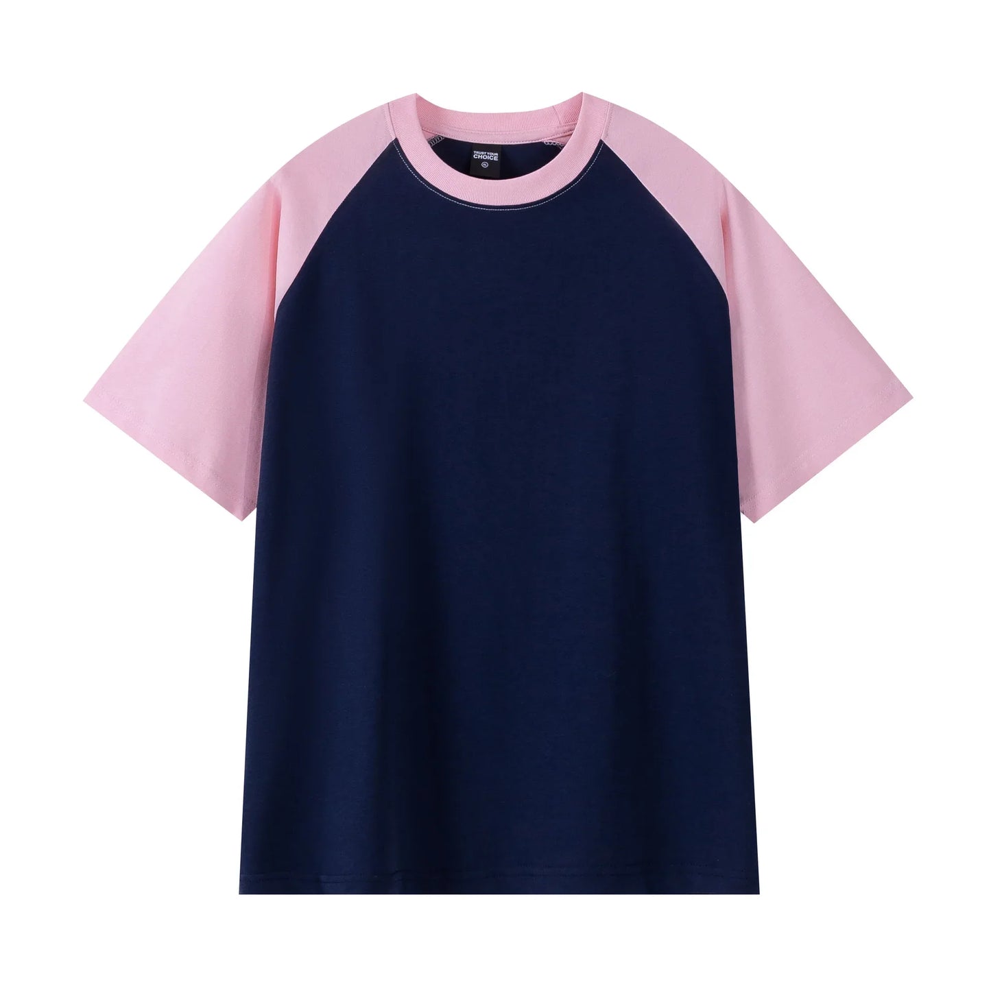 Heavyweight 240g Contrast Sleeve Cotton T-Shirt for Men