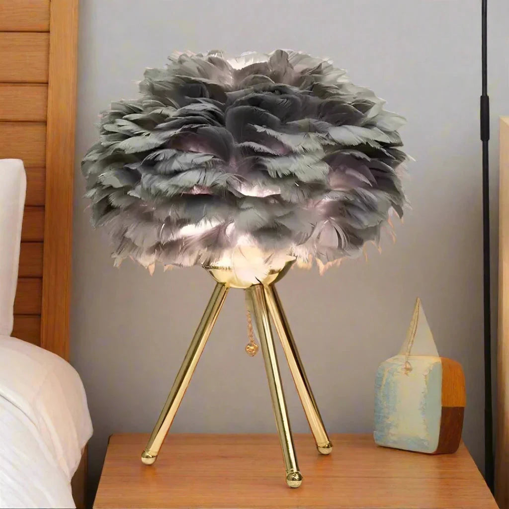 Modern Simple Feather LED Table Lamp