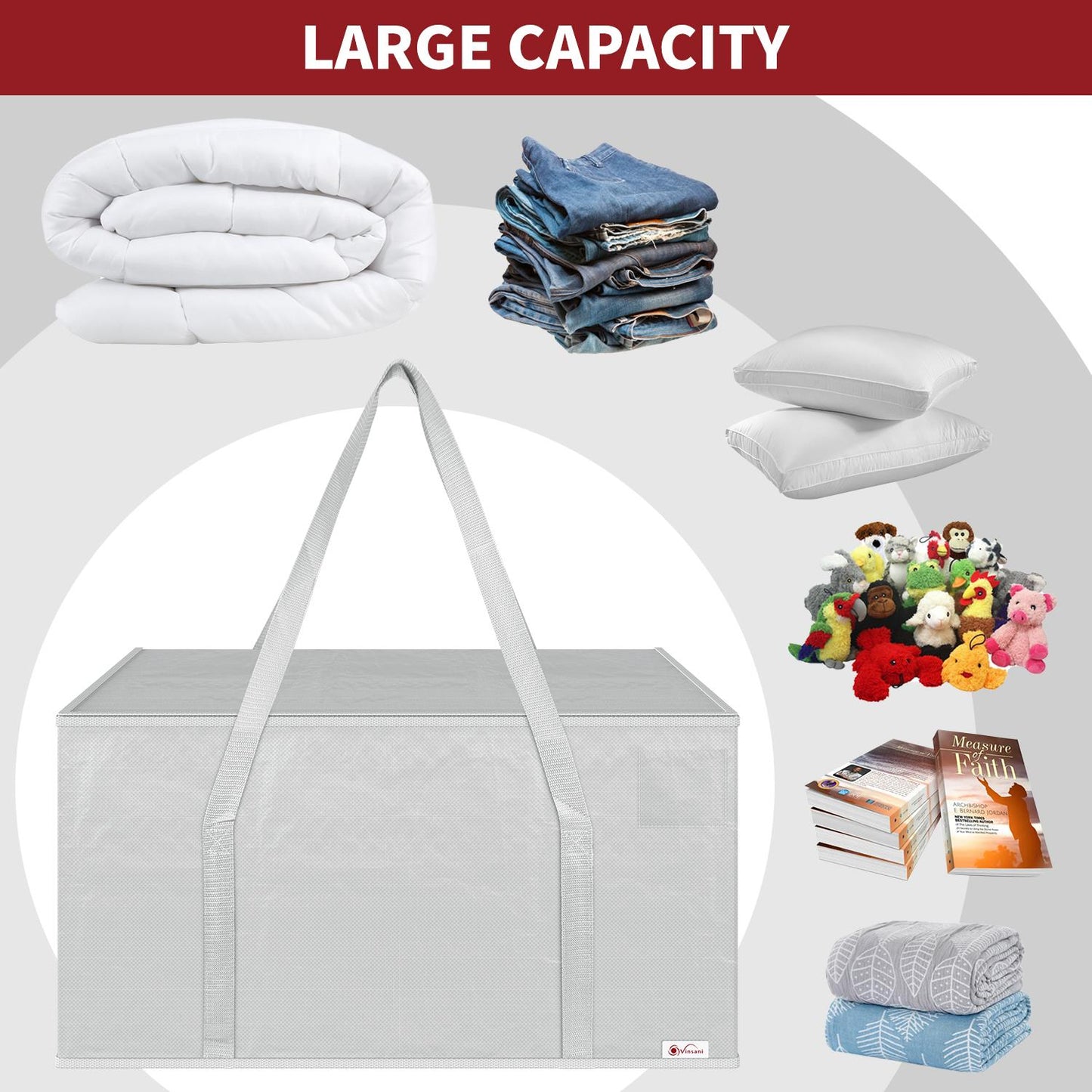VINSANI 2PK MOVING BAGS GREY 1010298