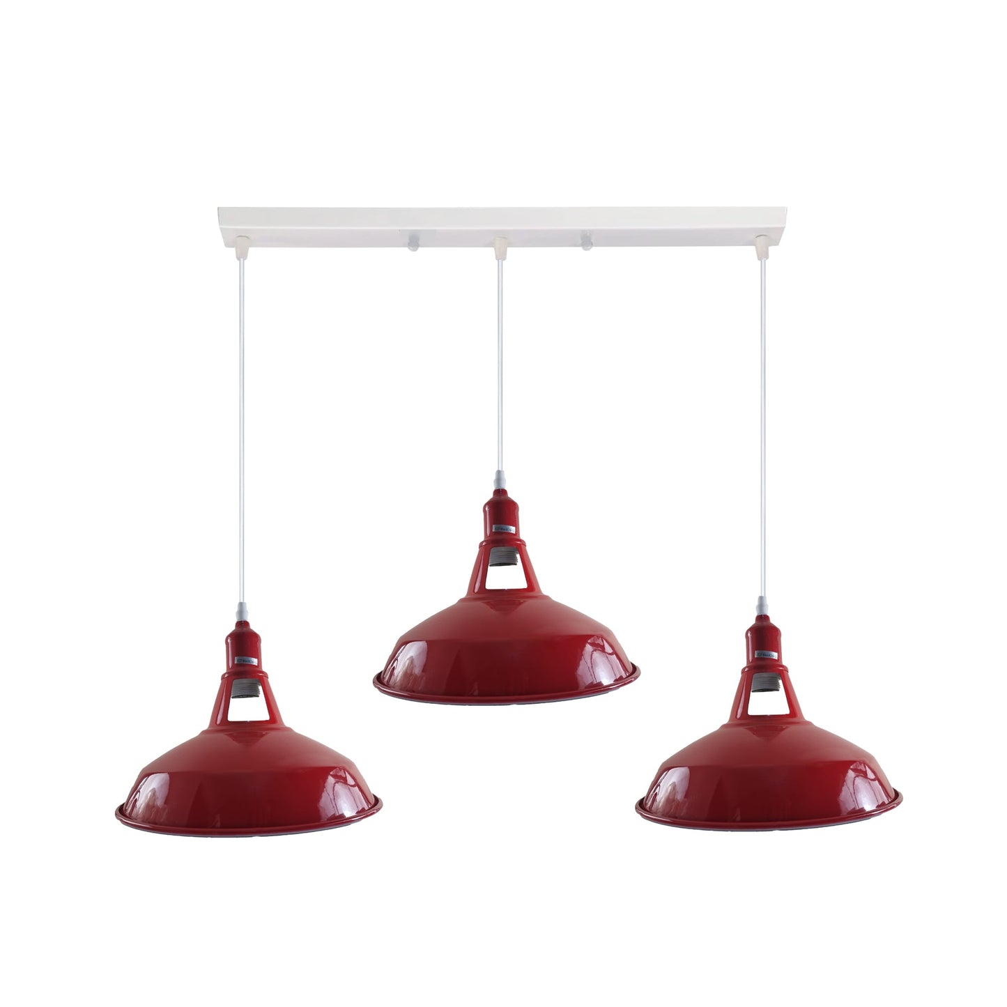 Industrial Vintage Loft Kitchen Bar 3 Lights Ceiling Barn-slotted Metal E27