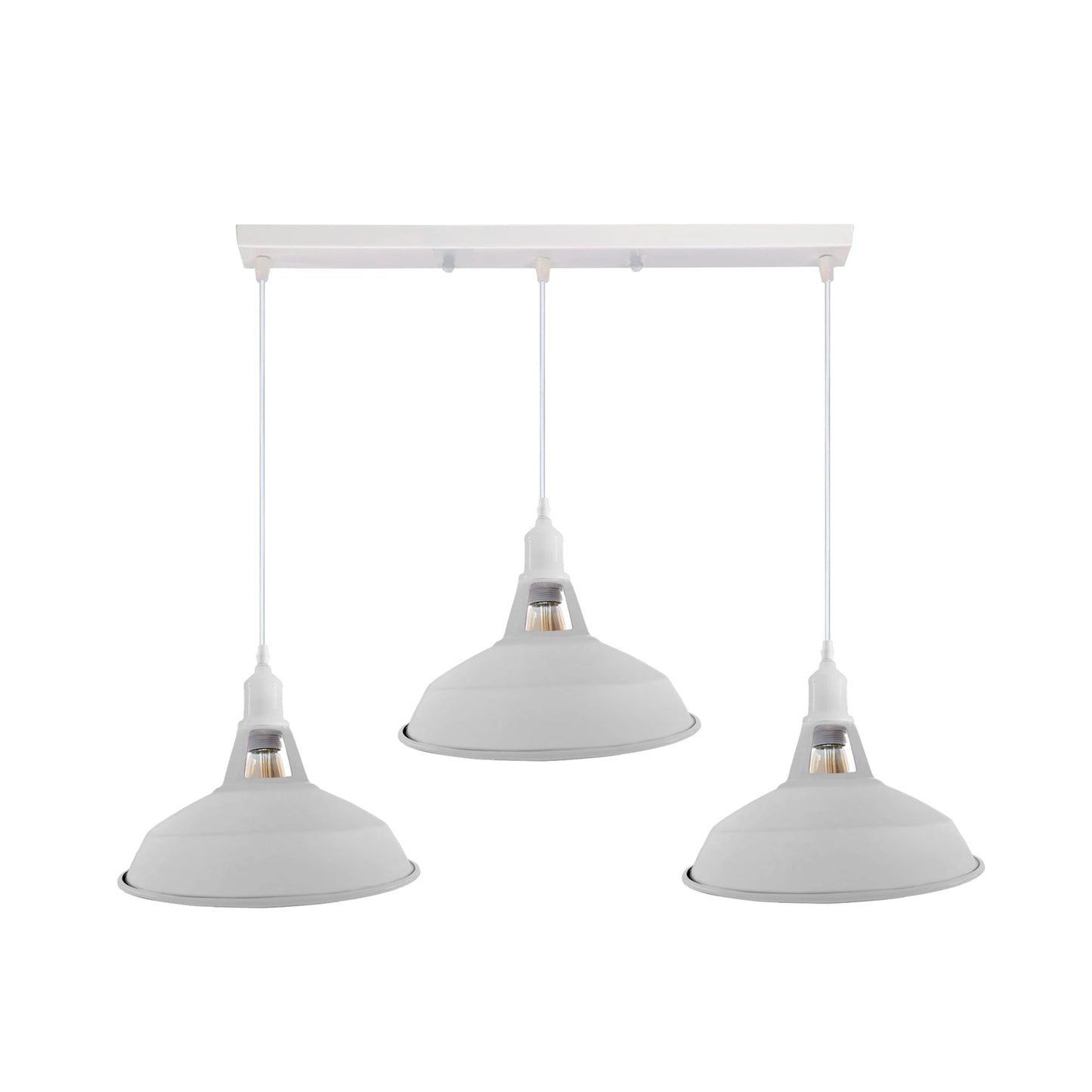 Industrial Vintage Loft Kitchen Bar 3 Lights Ceiling Barn-slotted Metal E27