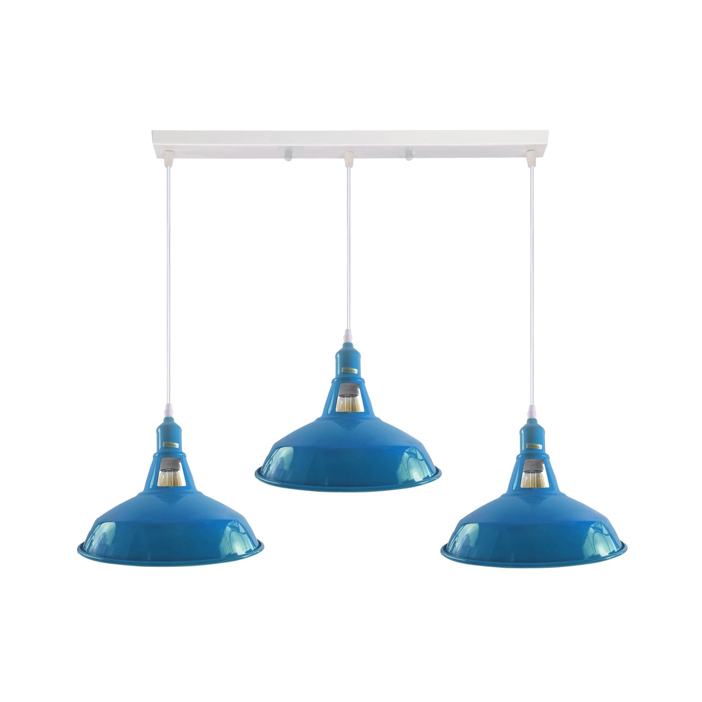 Industrial Vintage Loft Kitchen Bar 3 Lights Ceiling Barn-slotted Metal E27