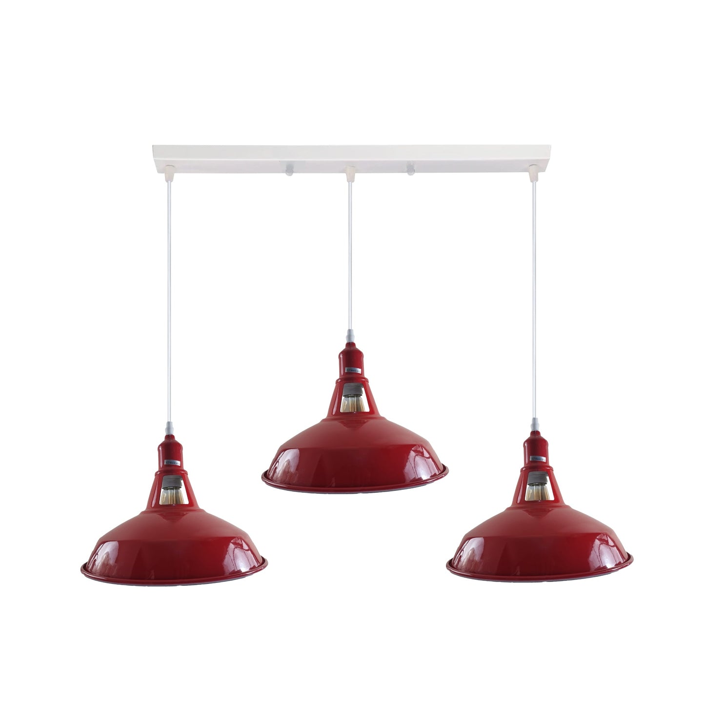 Industrial Vintage Loft Kitchen Bar 3 Lights Ceiling Barn-slotted Metal E27