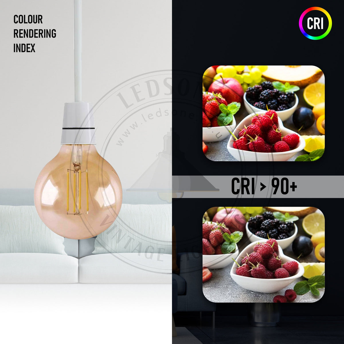 10Pack E27 LED Edison Dimmable Vintage Amber Glass Warm white 2700K Light Bulbs