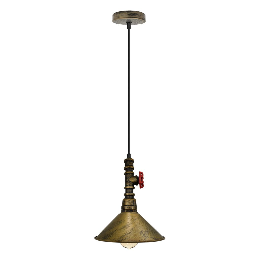 Vintage industrial  ceiling pendent light 22cm metal shade E2 adjustable cable