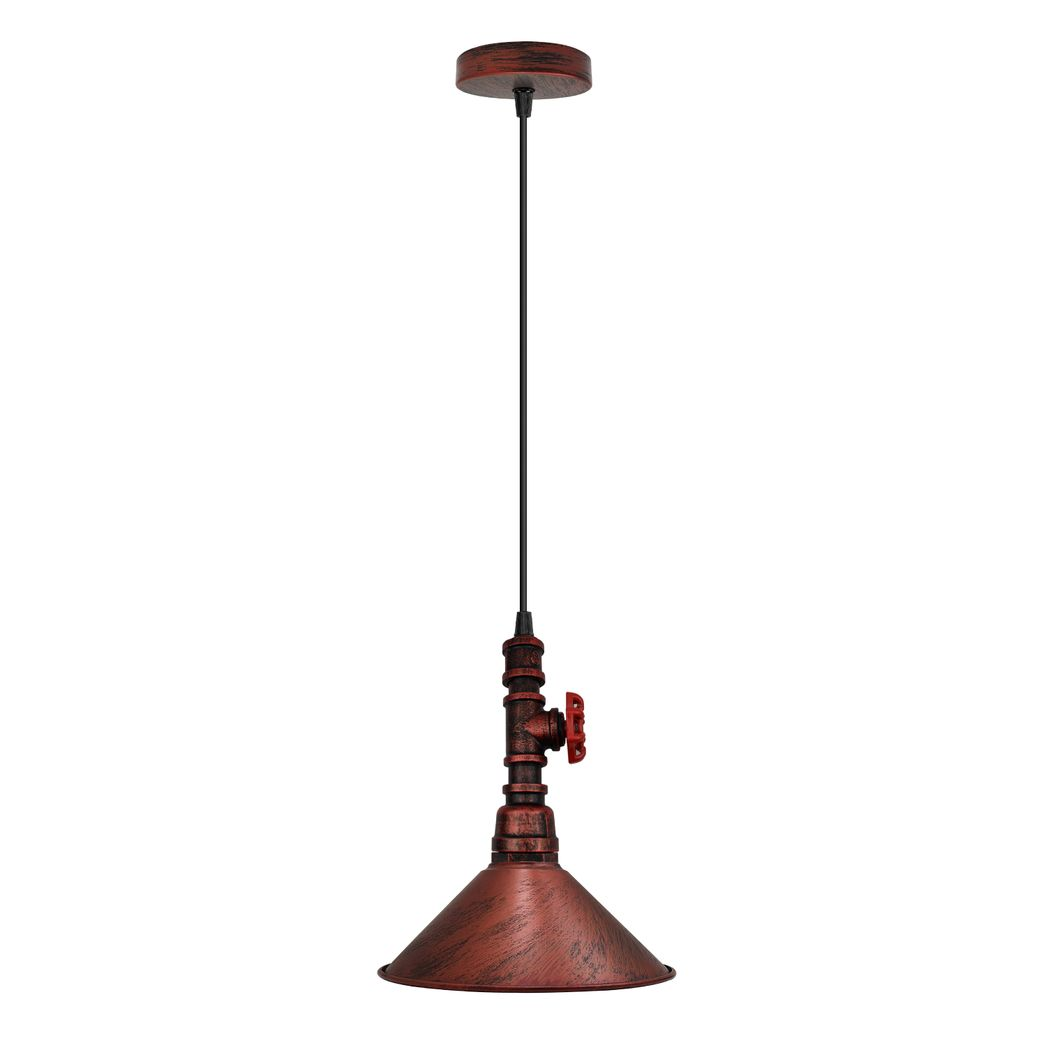 Vintage industrial  ceiling pendent light 22cm metal shade E2 adjustable cable