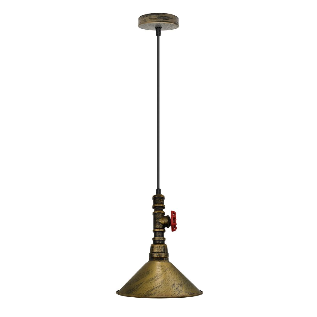 Vintage industrial  ceiling pendent light 22cm metal shade E2 adjustable cable