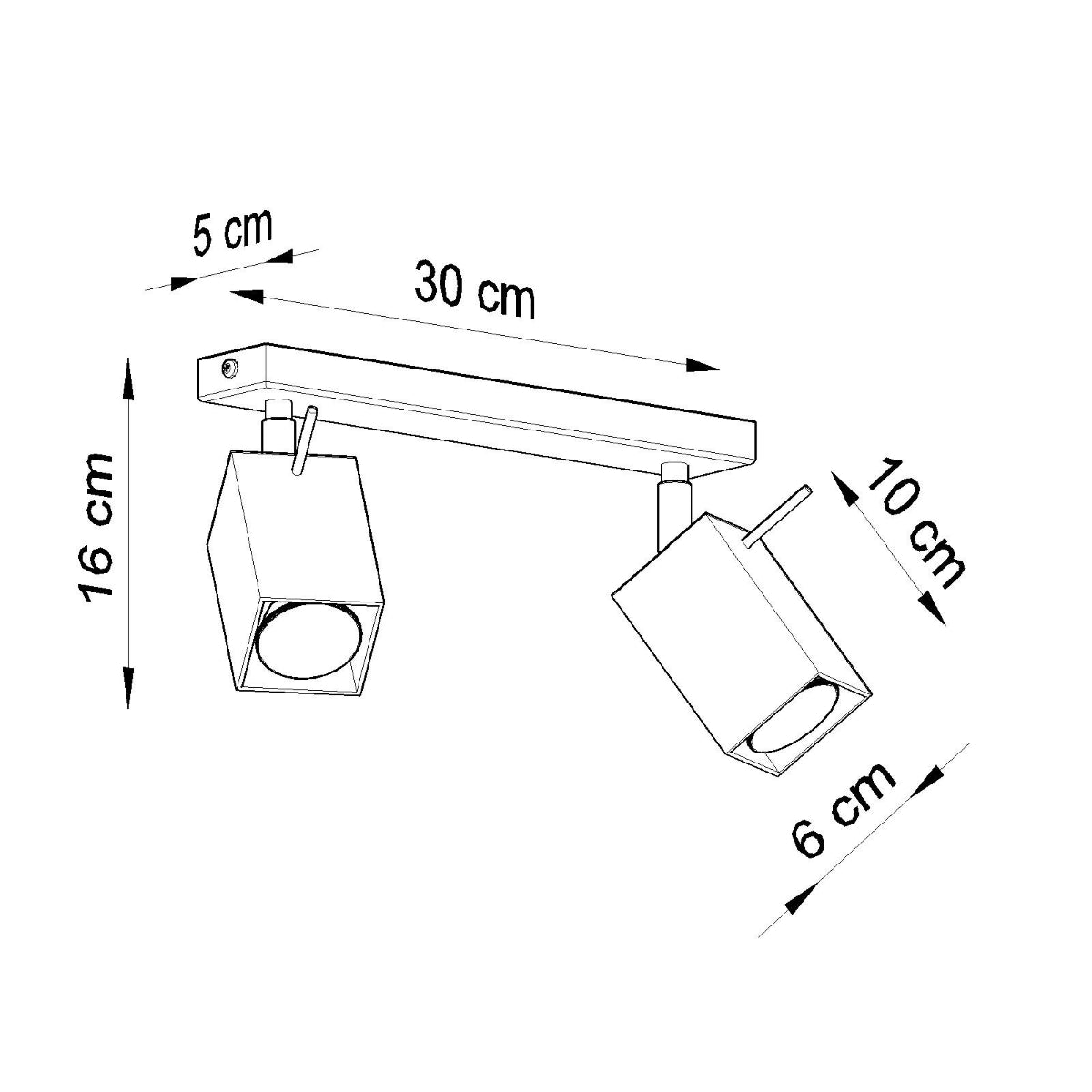 Ceiling lamp steel Merida modern Design GU10