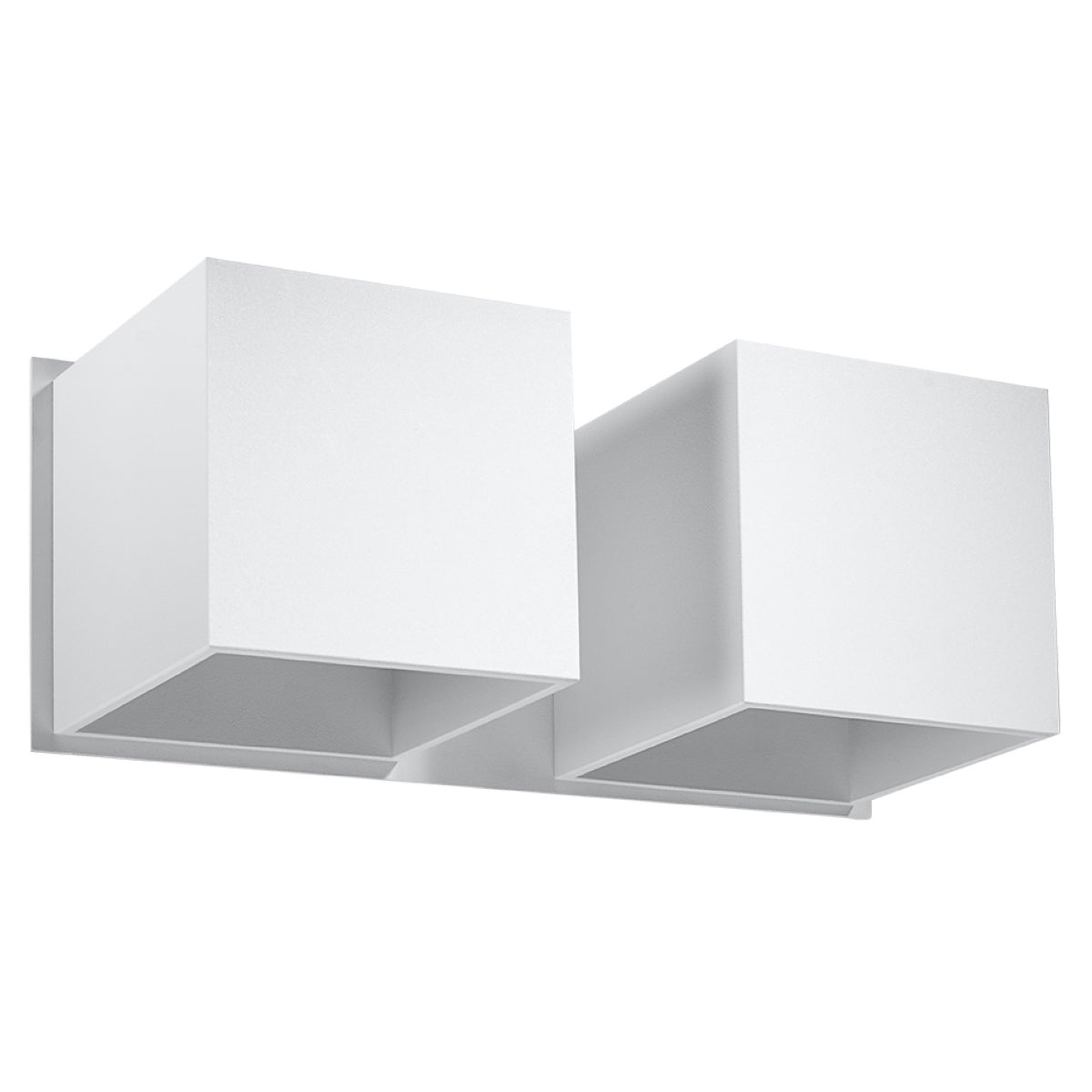 Quad Aluminium White 2 Light Classic Wall Light