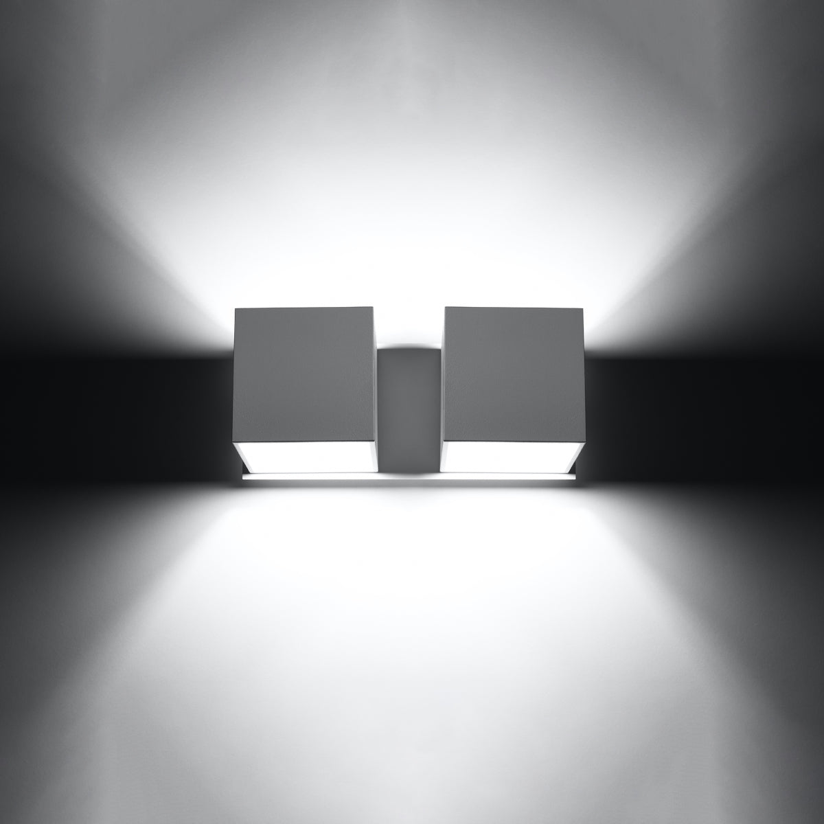 Quad Aluminium White 2 Light Classic Wall Light