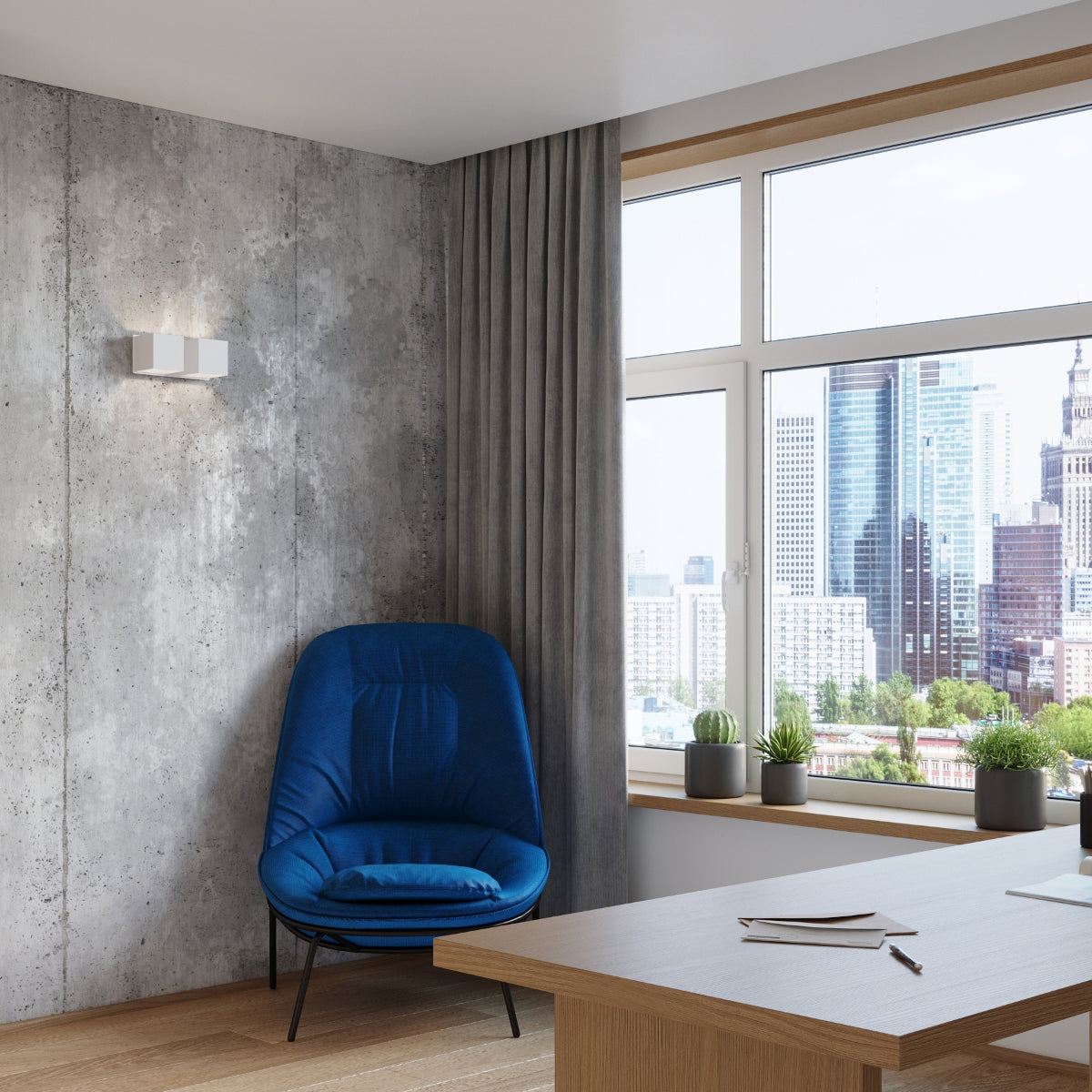 Quad Aluminium White 2 Light Classic Wall Light