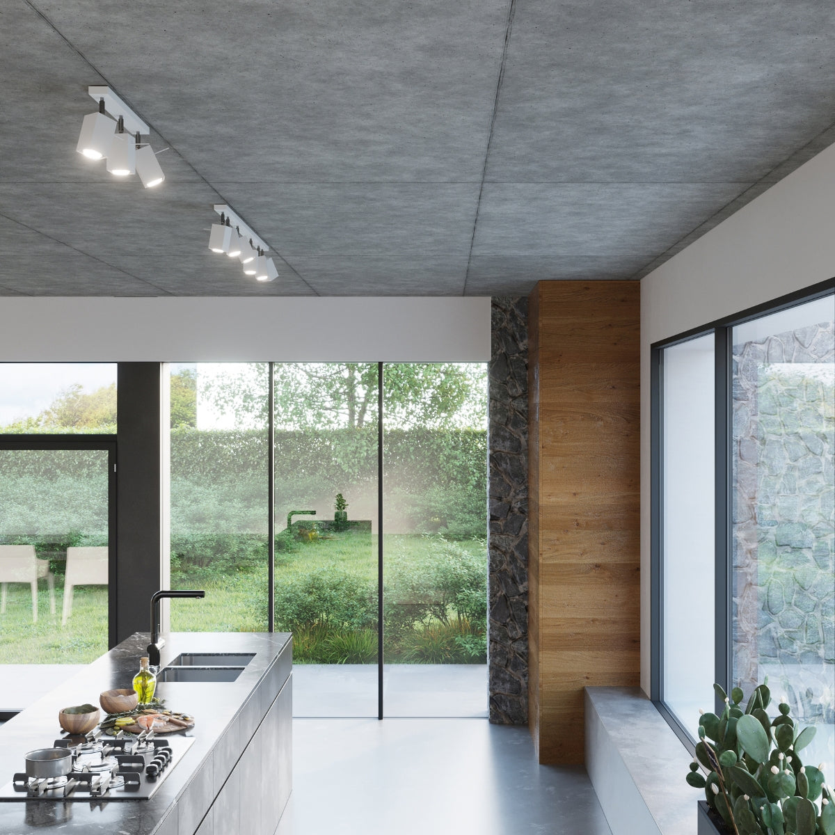 Wall lamp steel Merida modern Design GU10